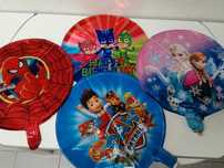 Balão homem-aranha, frozen, patrulha pata, minions, pjmasks, among us