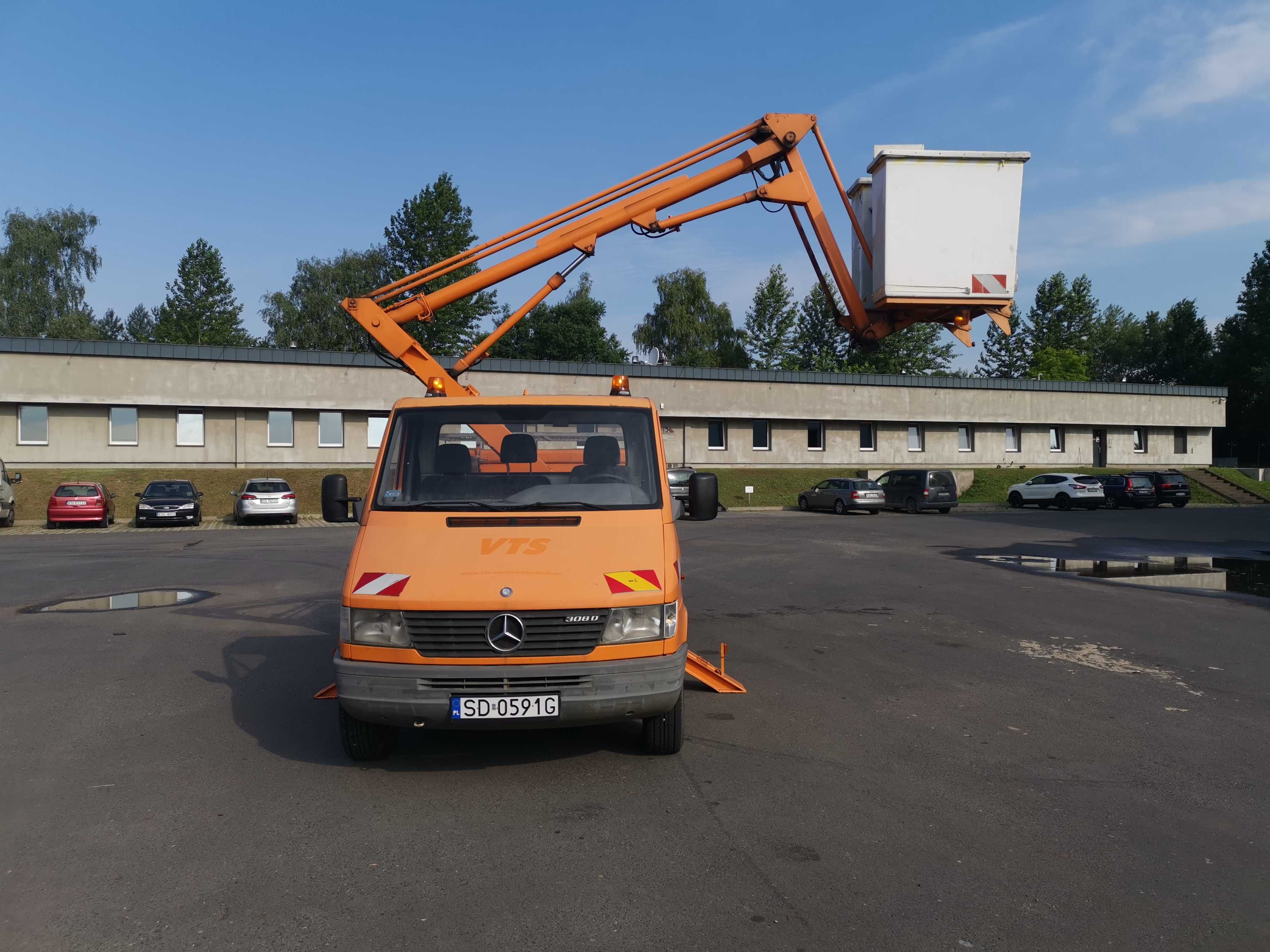 Podnośnik koszowy Zwyzka Mercedes Sprinter Ruthamn ks80 zamiana !