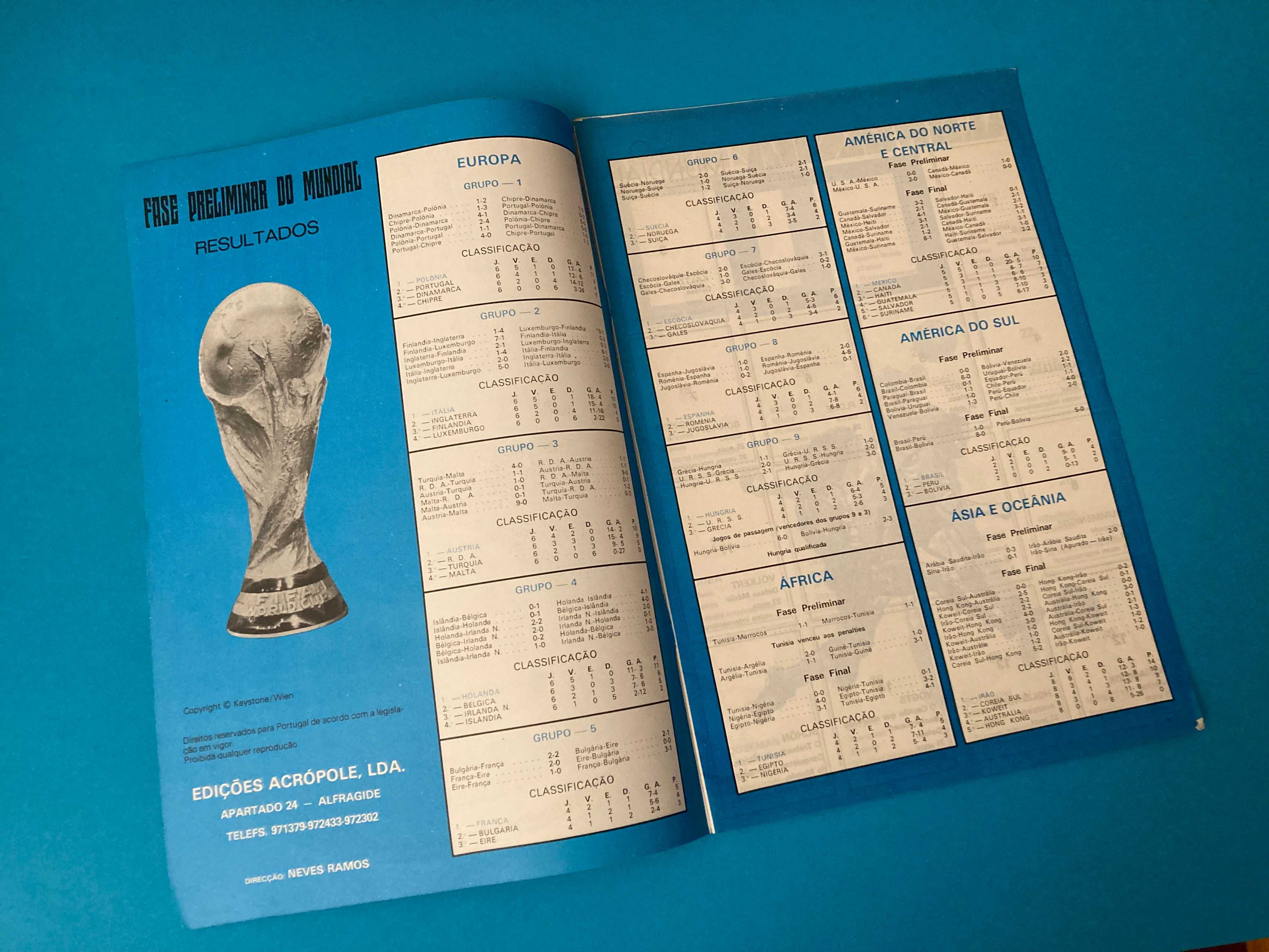 Rara Caderneta Cromos Mundial Argentina 78 Edições Acrópole Nova