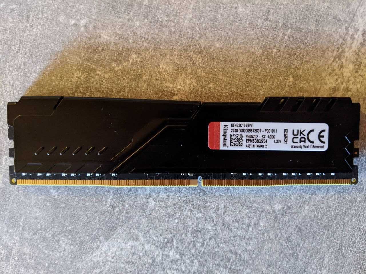 Оперативна пам'ять Kingston DDR4-3200 8192 MB PC4-25600 (KF432C16BB/8)