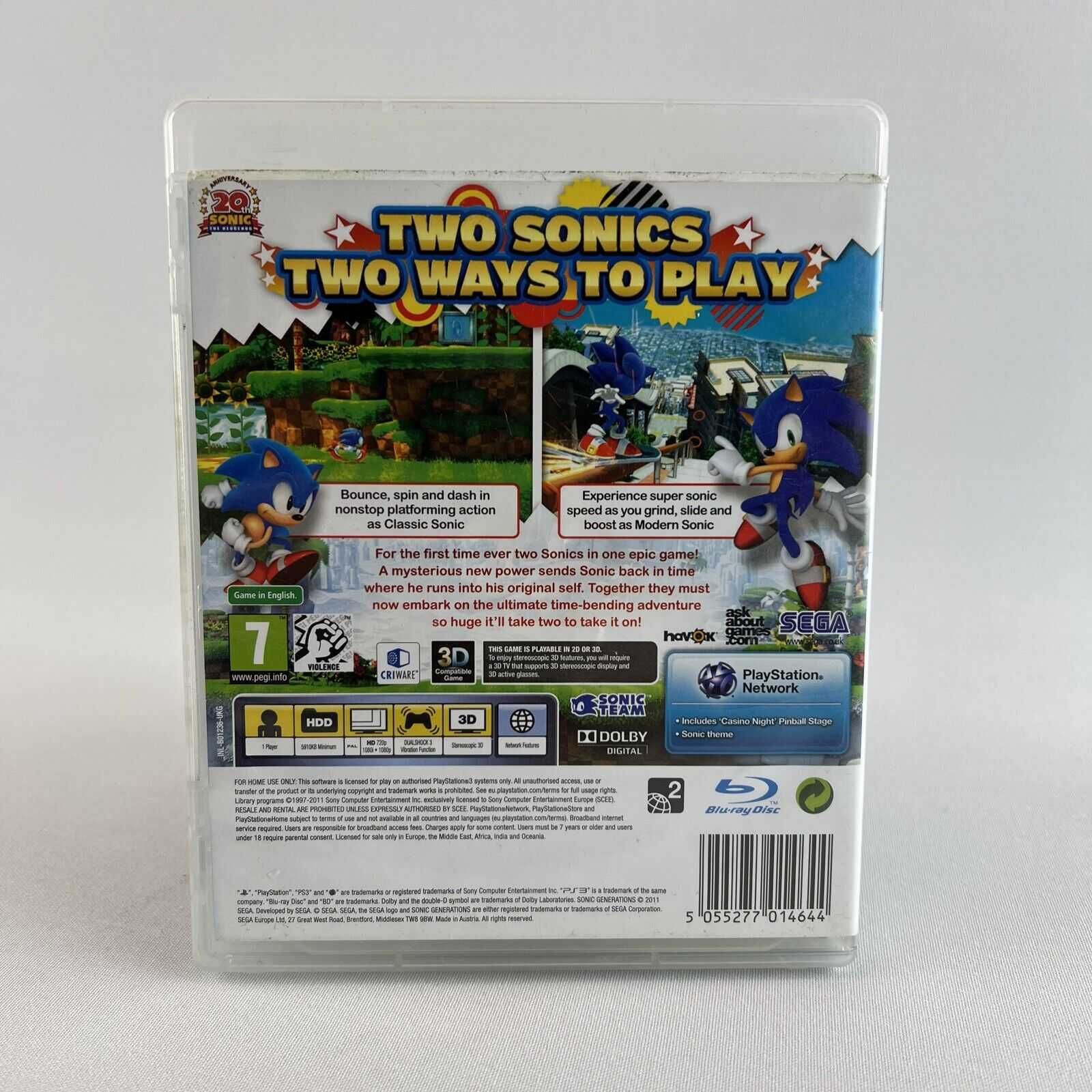 Gra Sonic Generations PS3 Dla Dzieci Komis Sega