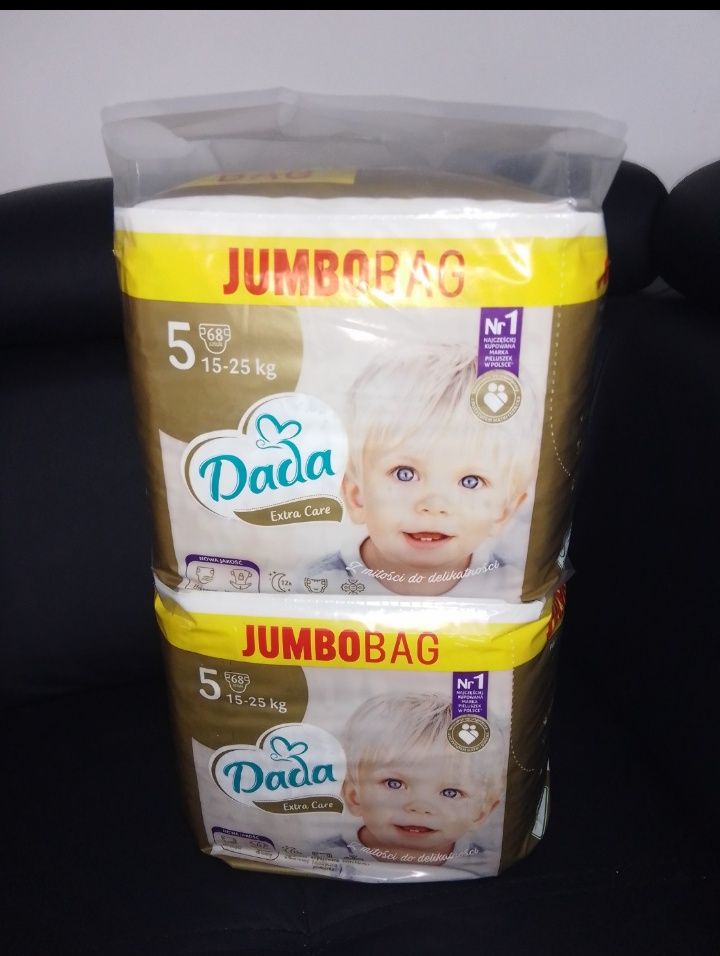 2x Pieluszki Dada Extra Care Jumbo bag 5 15-25kg 2x68