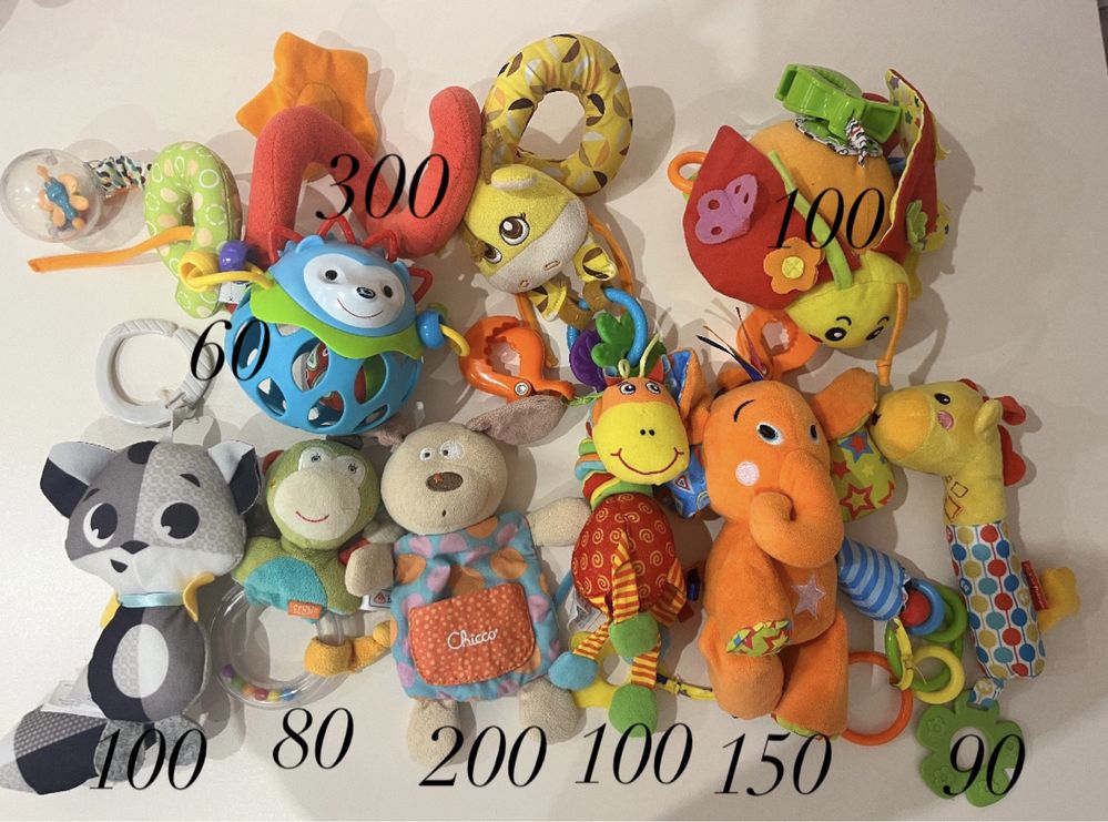 Іграшки chicco, fisher price, kiddieland, battat