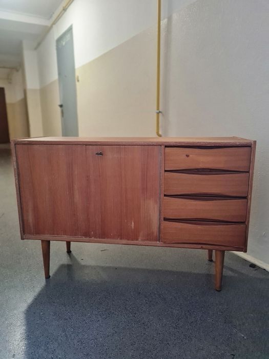Komoda, mały sideboard vintage ,skandynawski design,Norwegia lata 60