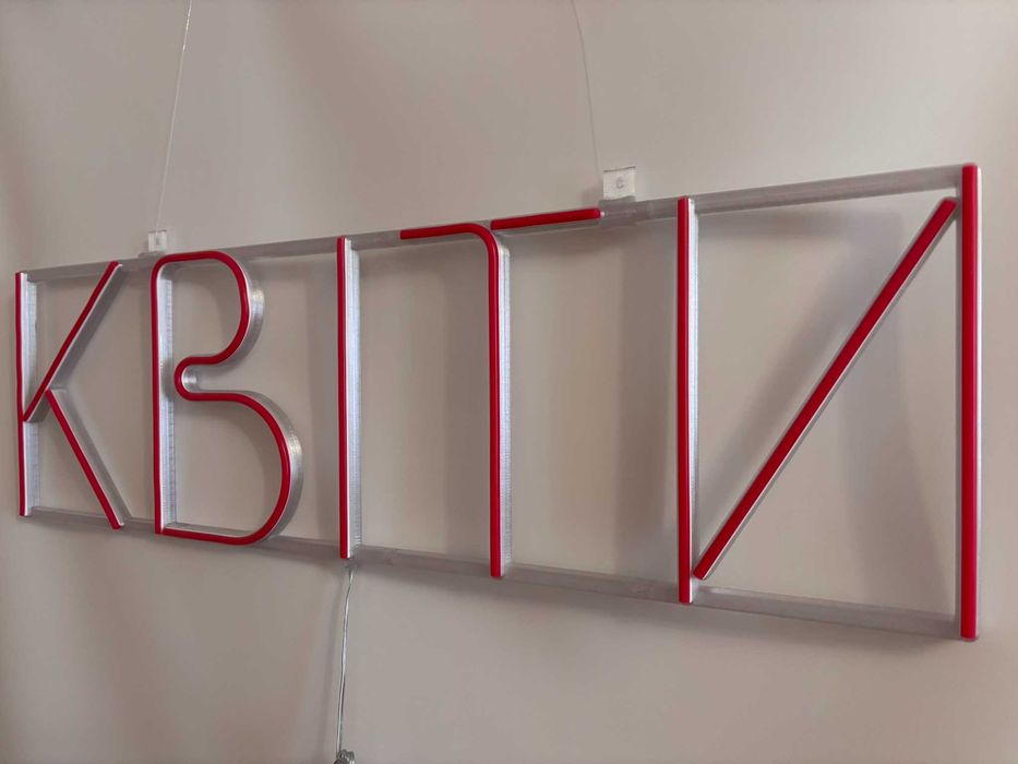 Неонова вивіска Квіти 800x240 Червоний