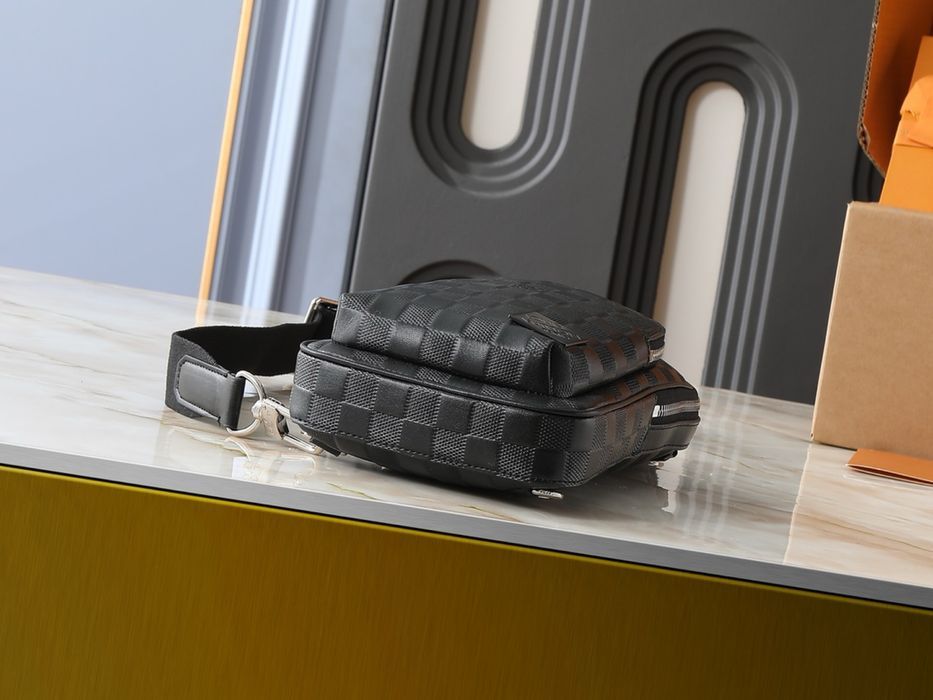 Louis Vuitton Avenue сумка мужская унисекс черная коричневая оригинал