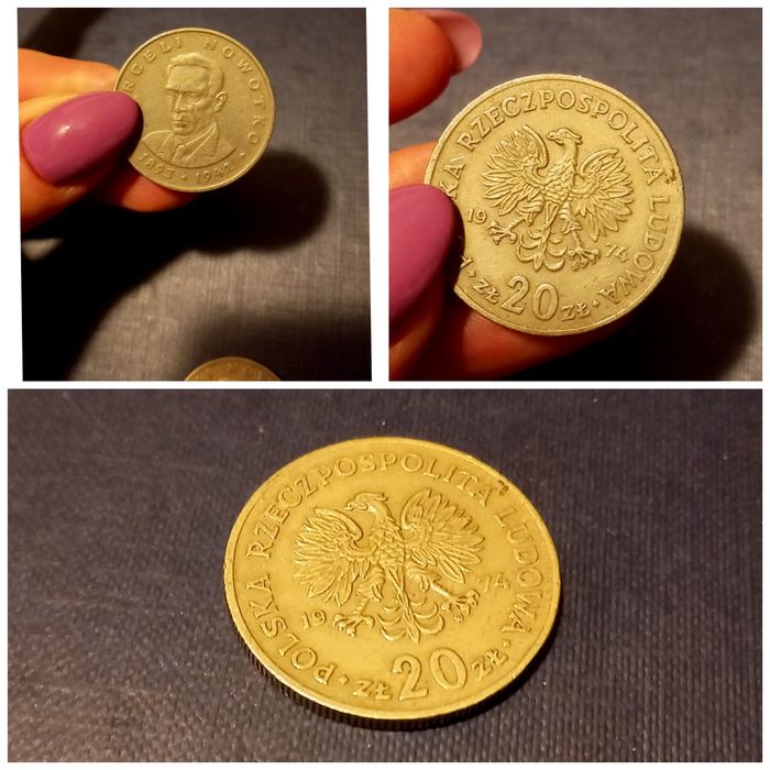 Moneta 20 zł Marceli Nowotko 1974