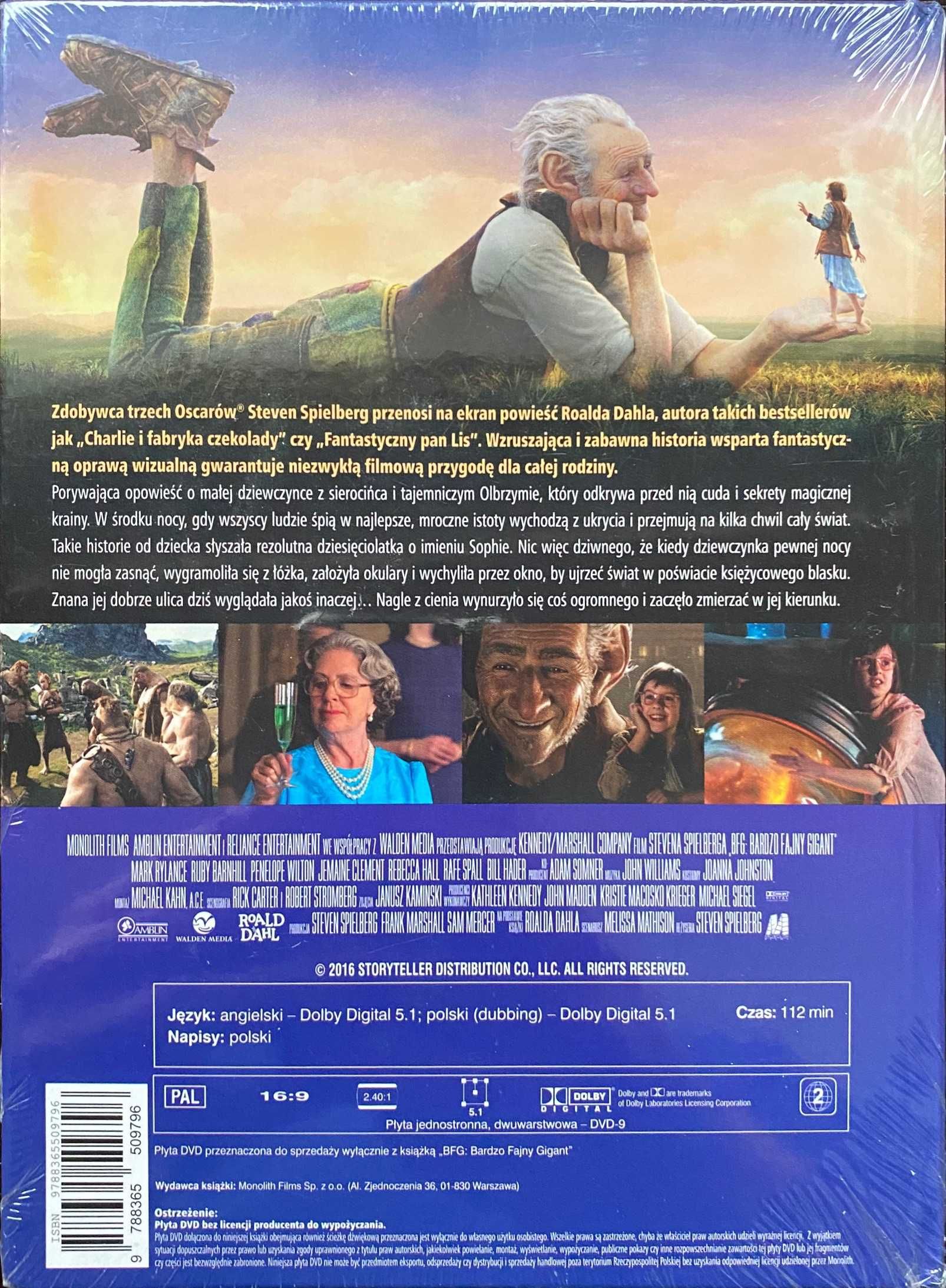 Film DVD BFG Bardzo Fajny Gigant