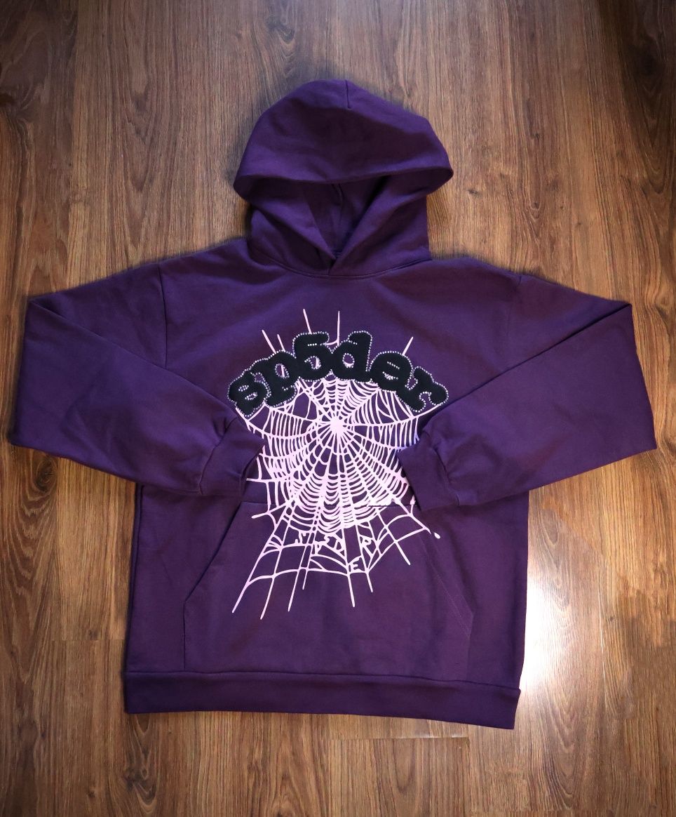 Hoodie sp5der fioletowa