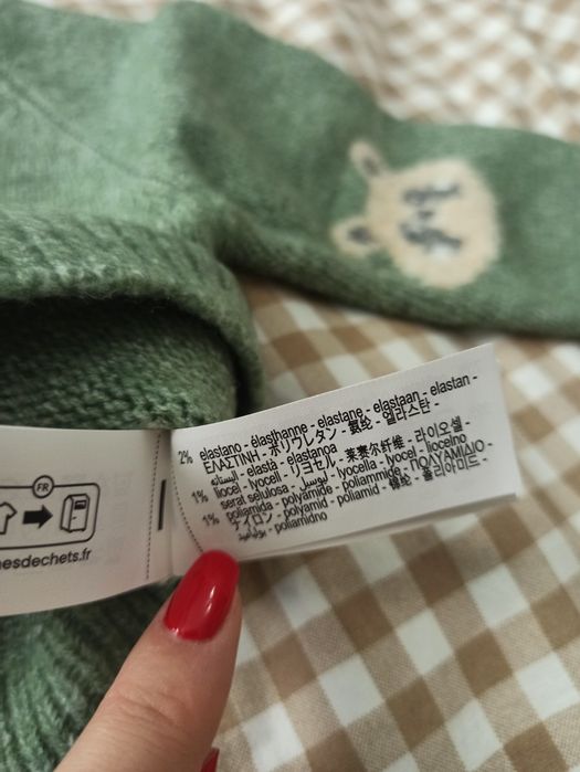 Sweterek niemowlęcy z wełną dla chłopca Zara r. 68