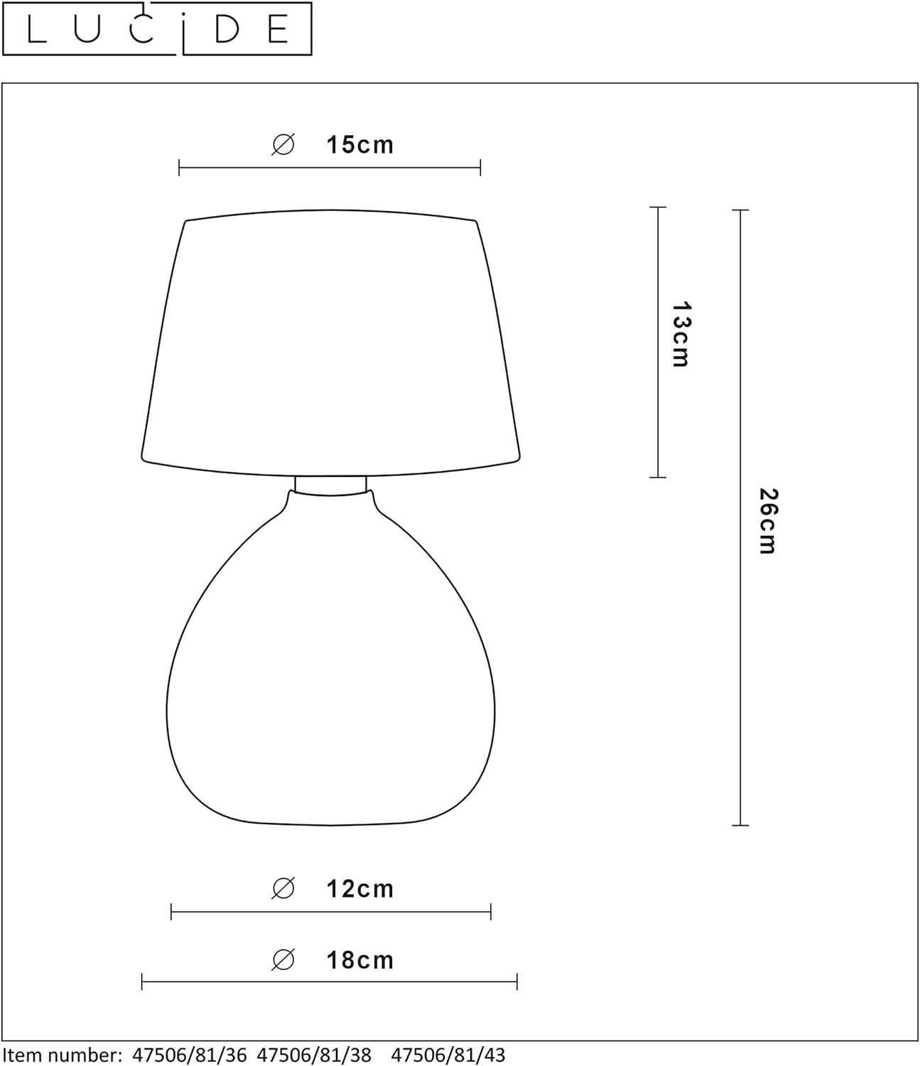 Lampa Stołowa CERAMICZNA Beżowa Funkcja Ściemniania 40W