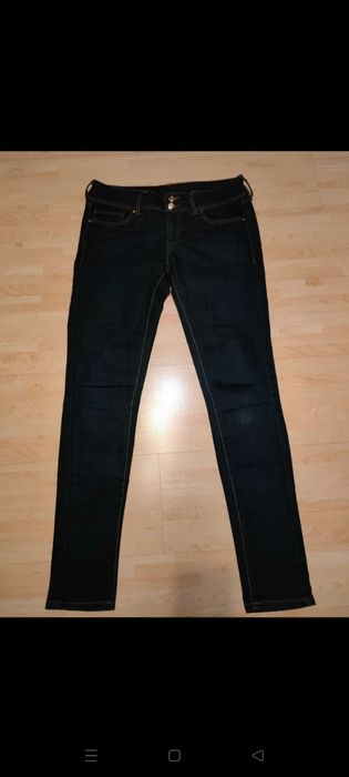 Dżinsy jeansy granatowe slim fit MANGO 38 M