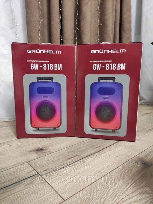 Стерео акустика GW-818BM з двух колонок з функцією TWS/караоке