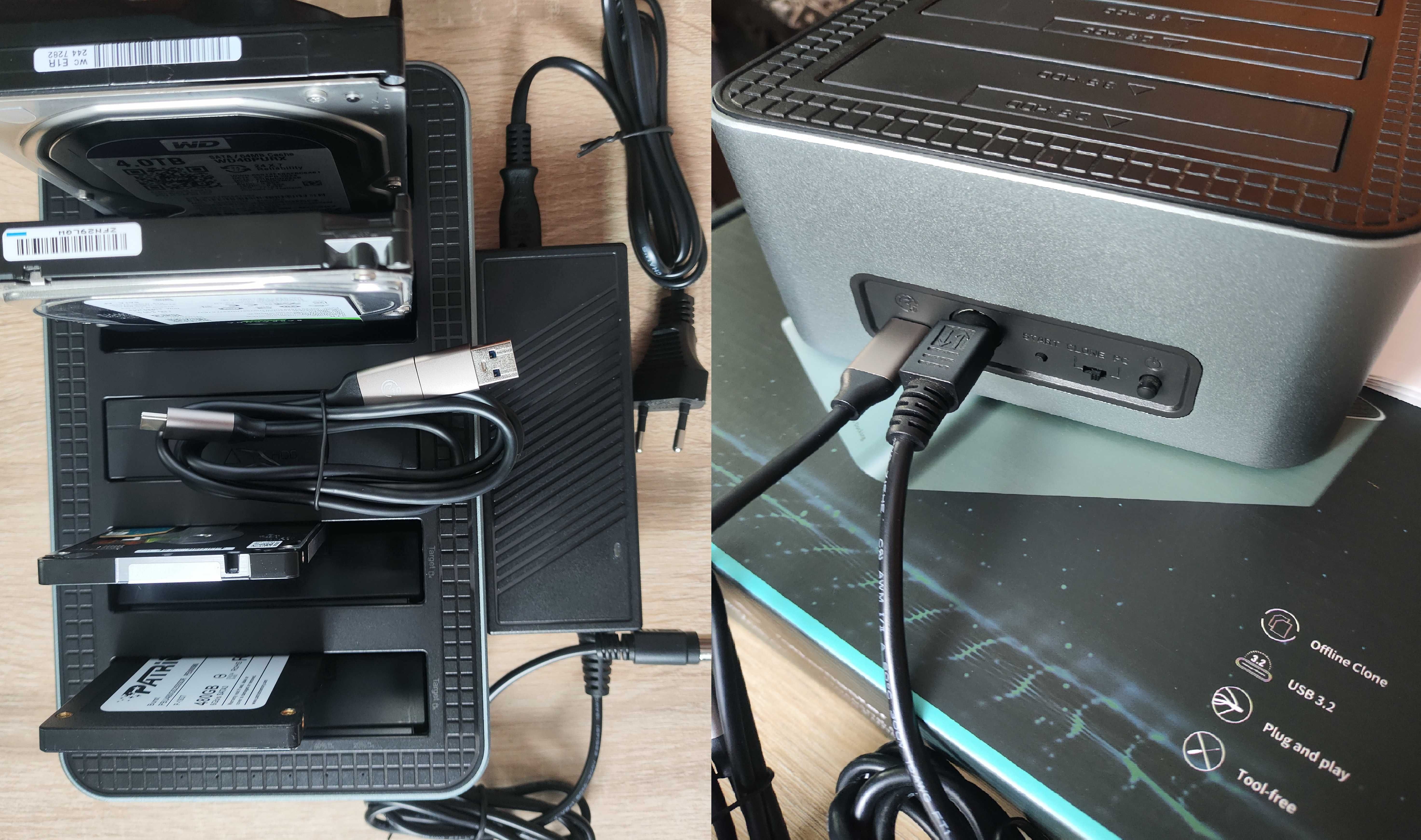 Док-станція HDD, SSD (SATA 3,5"; 2,5") 5 слотів USB-C 3.2 Yottamaster