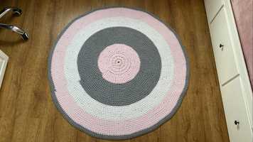 Okrągły dywan ze sznurka 130x130 cm