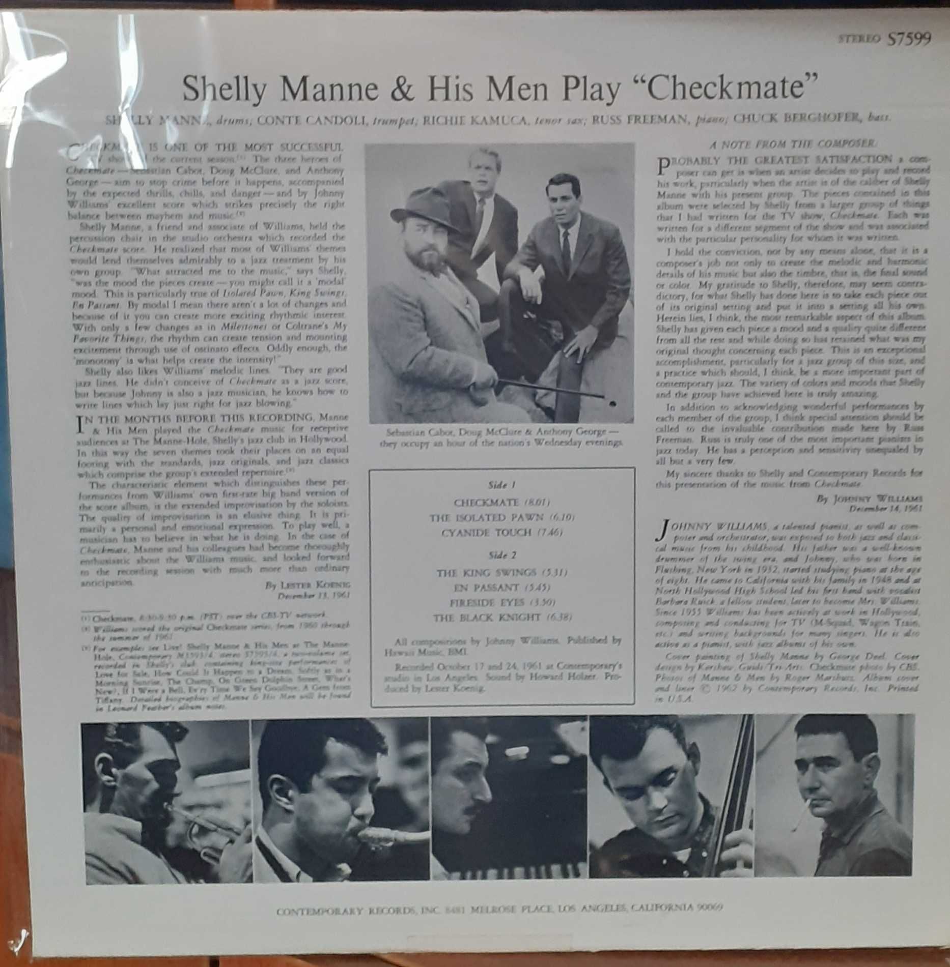 Платівка  Shelly Manne & His Men Play Checkmate.