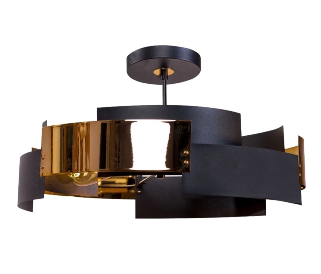 Lampa sufitowa czarno-złota TORI