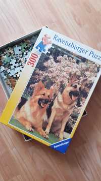 Puzzle duże 300 elem. z psami.