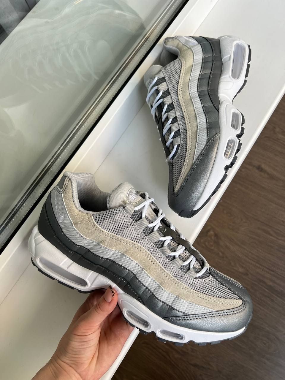 Nike Air Max 95 Grey White 
•Ро