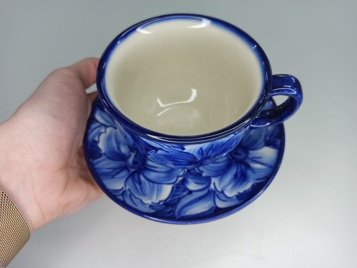 Filiżanka 200ml ze spodkiem Ceramika Bolesławiec