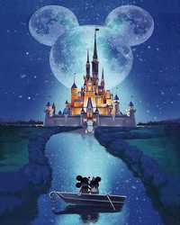 Malowanie Po Numerach Myszka Miki Zamek Disney Obraz z Ramą 40x50