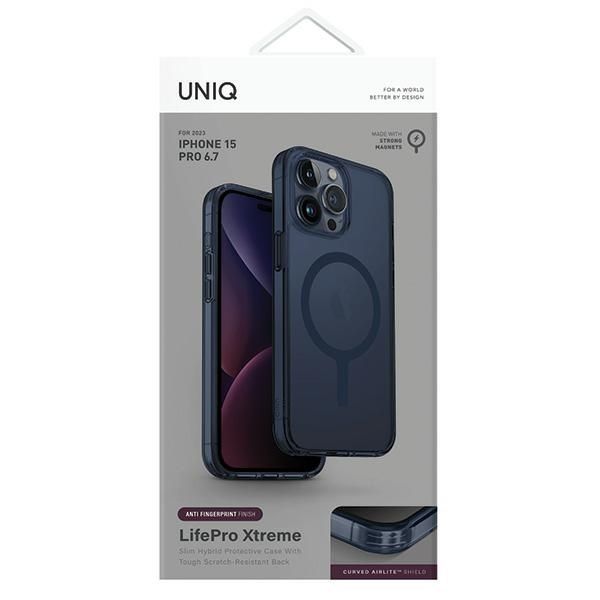 Etui do iPhone 15 Pro Max - UNIQ LifePro Xtreme, Ciemnoniebieski