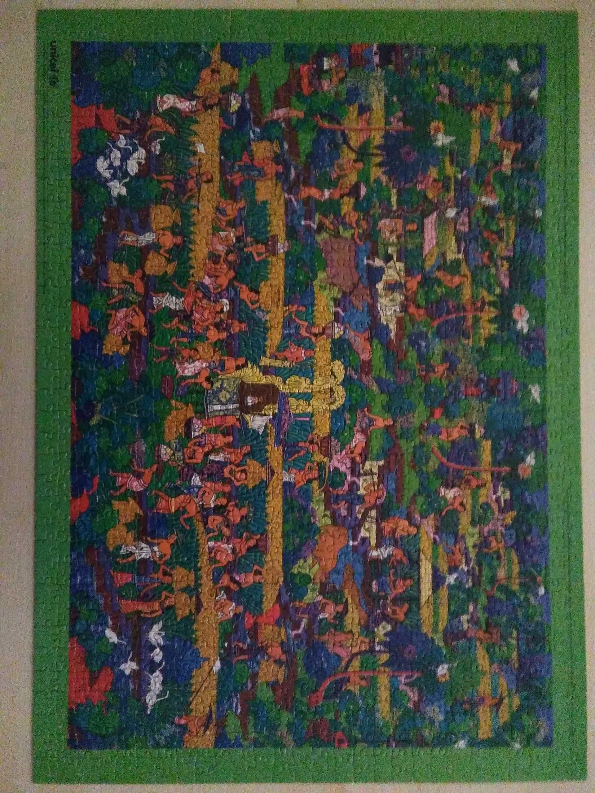 Retro puzzle Unicef - 1000 el. - Ketut Soki Życie społeczeństwa Bali