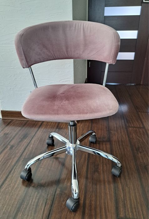 Krzesło biurowe obrotowe RÓŻ Welur