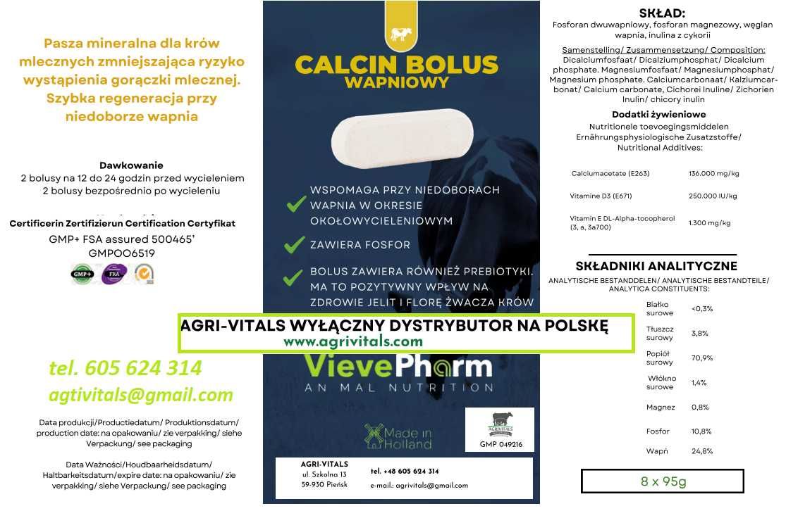 Bolus wapniowy dla krów Bolus po ocieleniu