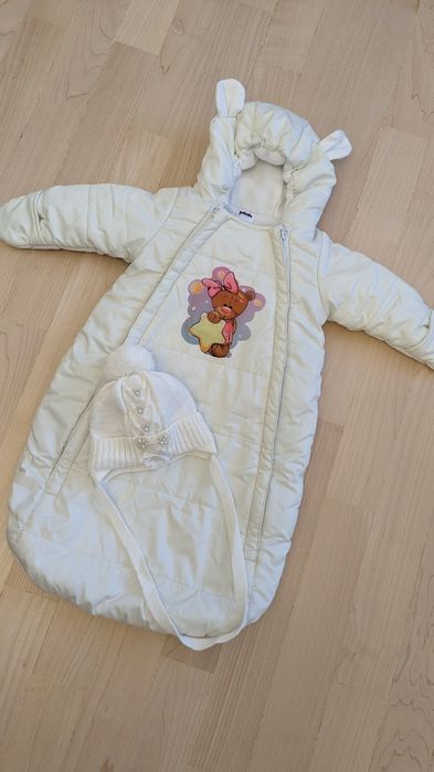 Дитячий демісезонний конверт (0-6 міс) з шапочкою
