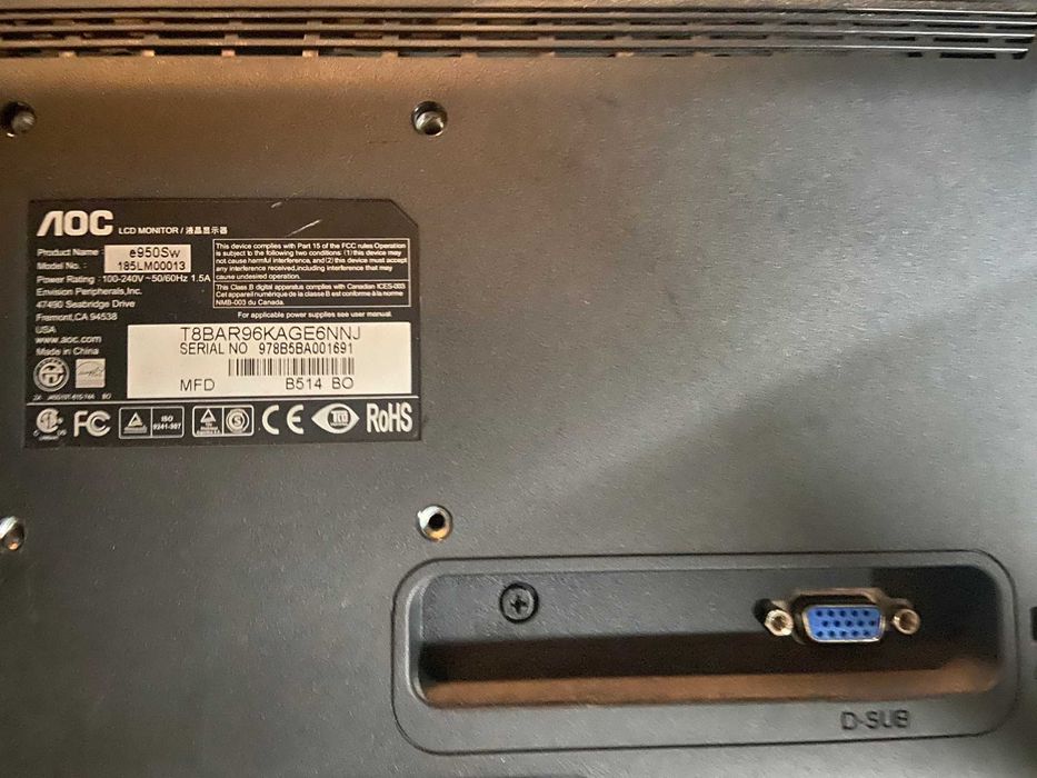 Monitor AOC 19 polegadas
