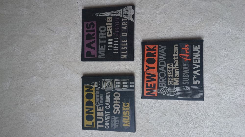 Trzy obrazy, obrazki IKEA Pjatteryd,