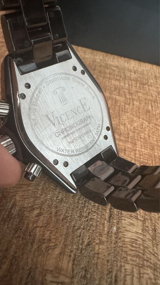 Zegarek Vicence Ceramic Chronograph z 585p zlotą ramka
