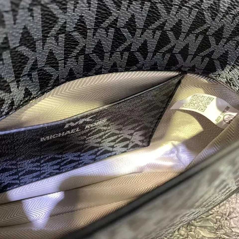 Torebka Hourglass Michael Kors Grafit Brazowa malutka monogram