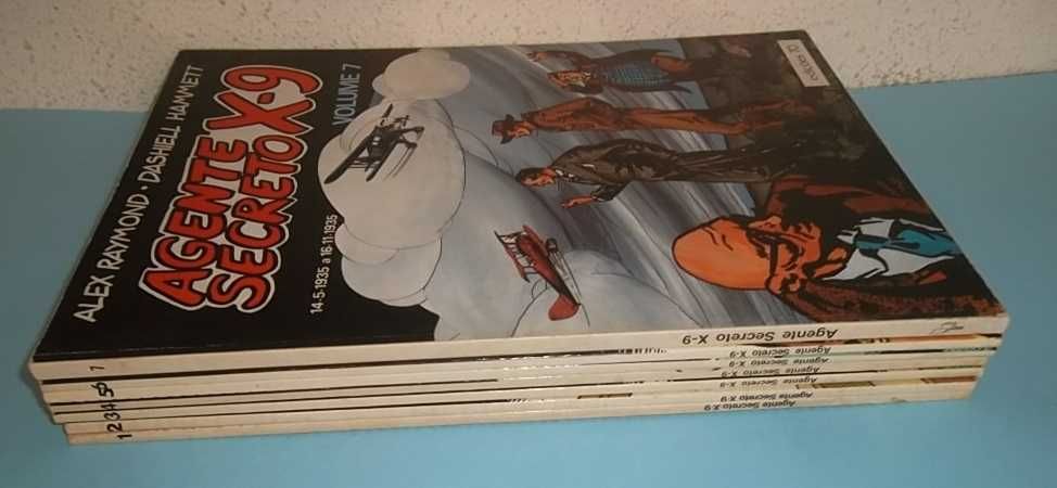 Agente Secreto X-9 - por Alex Raymond - completo 7 volumes