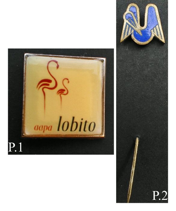 Pins (Ballou REGʼD, Montepio, S.C.P.), Broches, Pingentes, Alfinetes