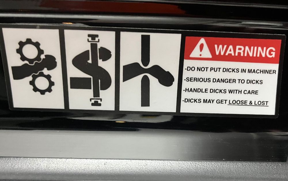 WARNING Zabawna Naklejka.