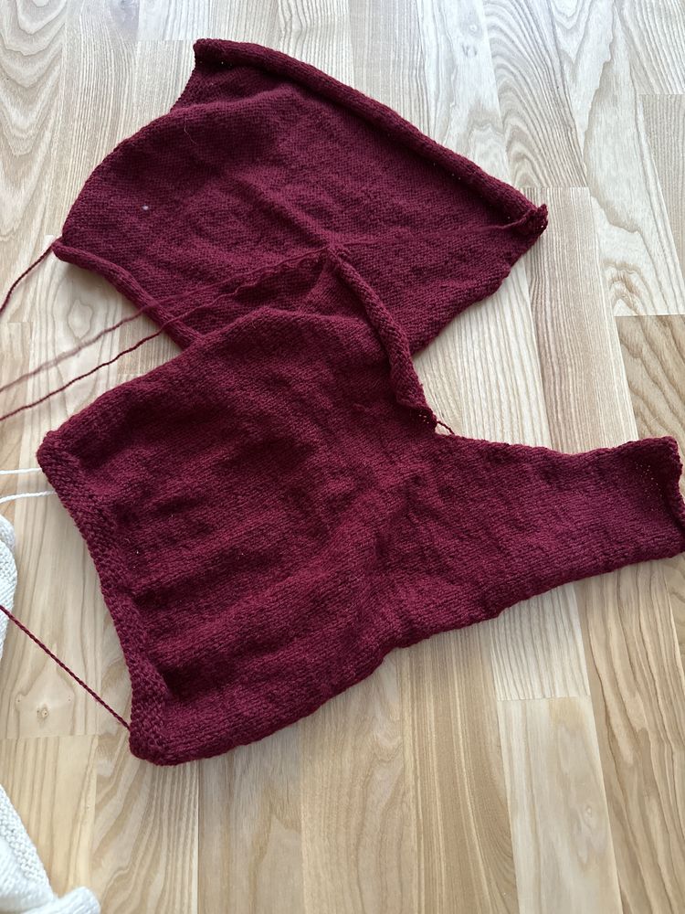 Sweter do dokończenia druty na drutach