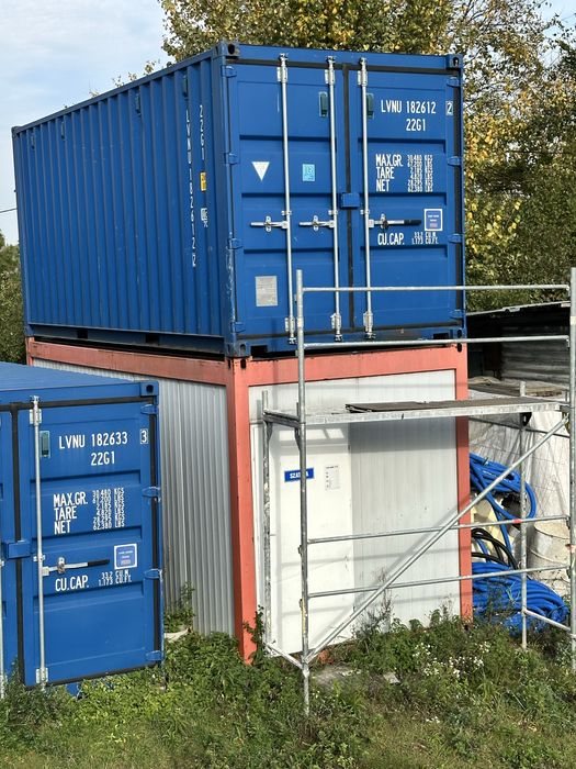 Kontener socjalny- 3 sztuki- biuro, szatnia, magazyn