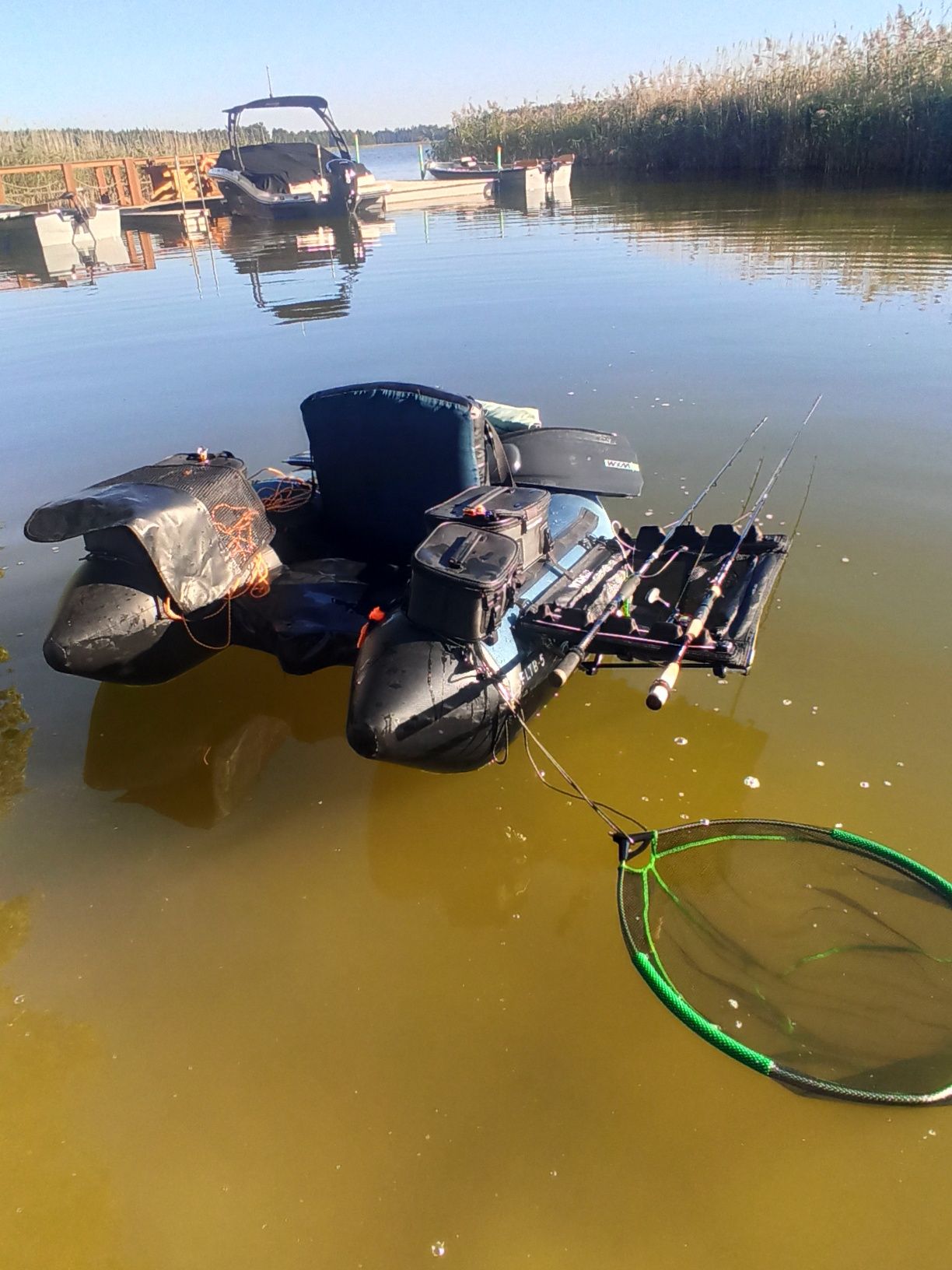 Belly boat, pływadełko wędkarskie super zestaw