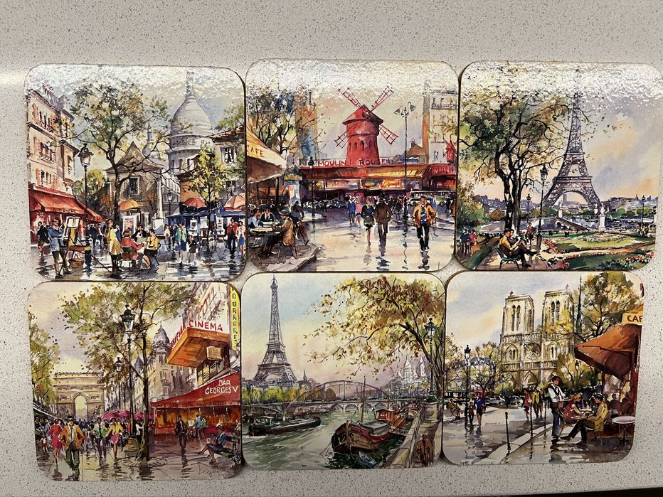 Base copos tema França e Madeira