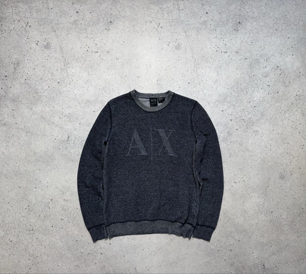 Кофта Свитер AX Armani Exchange Оригинал С Большим Лого Оригинал S-M