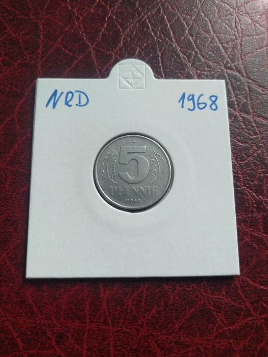 Moneta Niemcy NRD 5 fenigów 1968