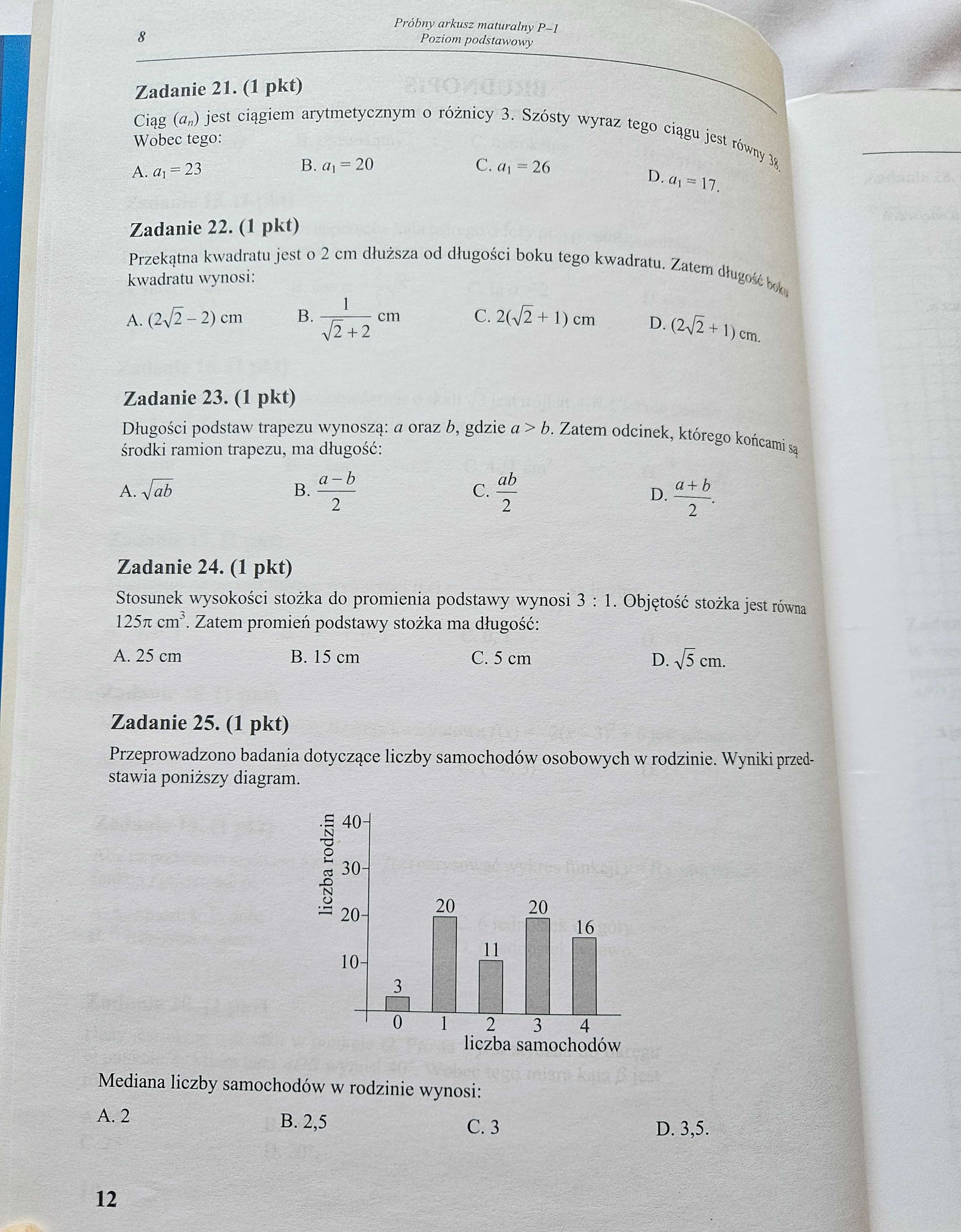 Matematyka testy do matury podst. i rozszerz. Operon i Pazdro