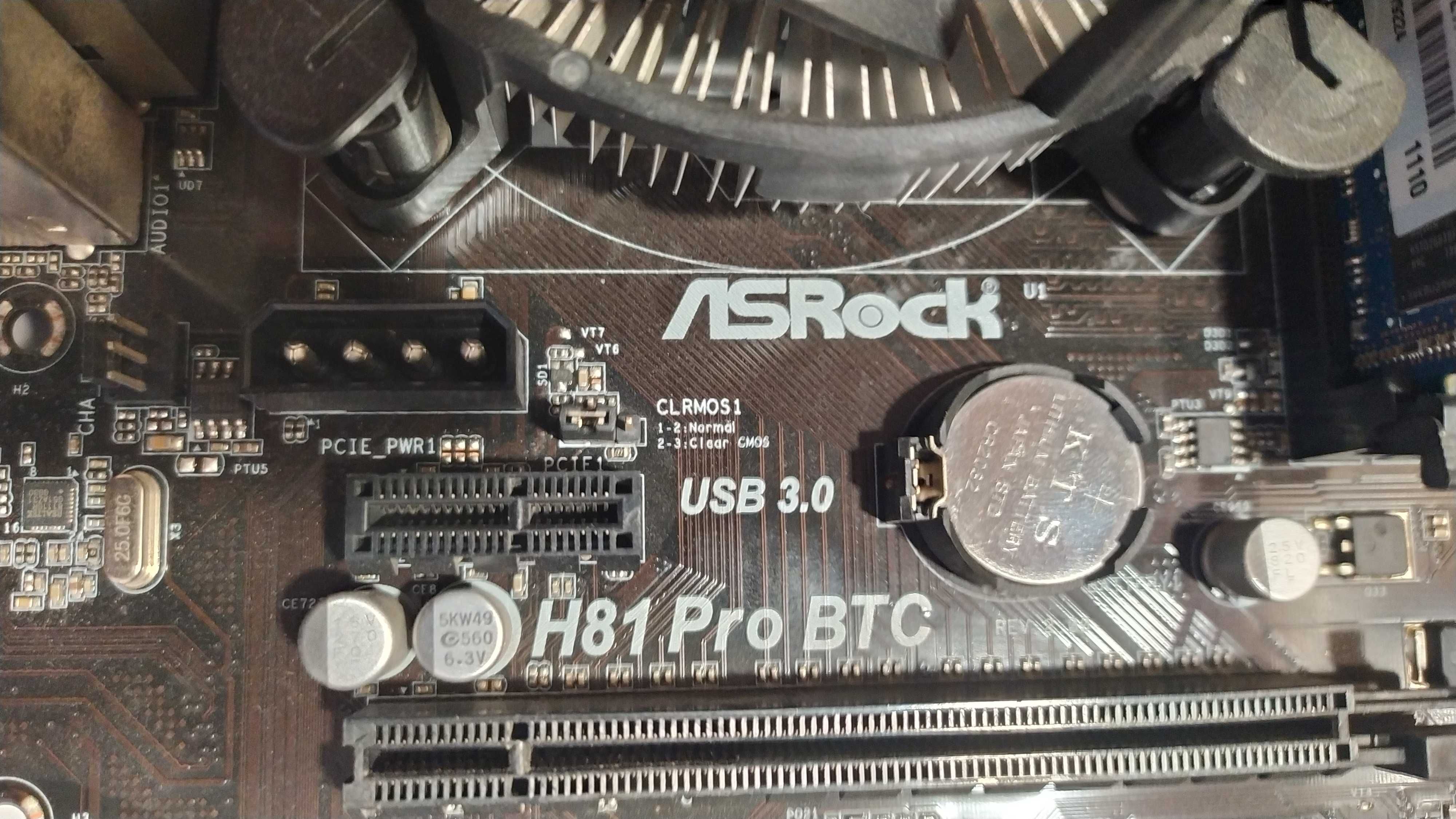 ASRock H81 PRO BTC R2.0 + ntel® Core™ i3-4160Т + cooler