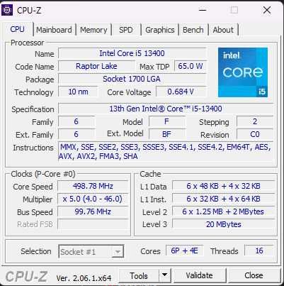 Intel I5 13400 box