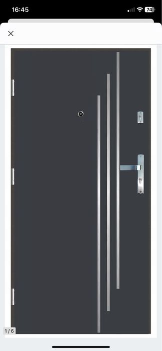 Drzwi stalowe zewnętrzne antracyt 90