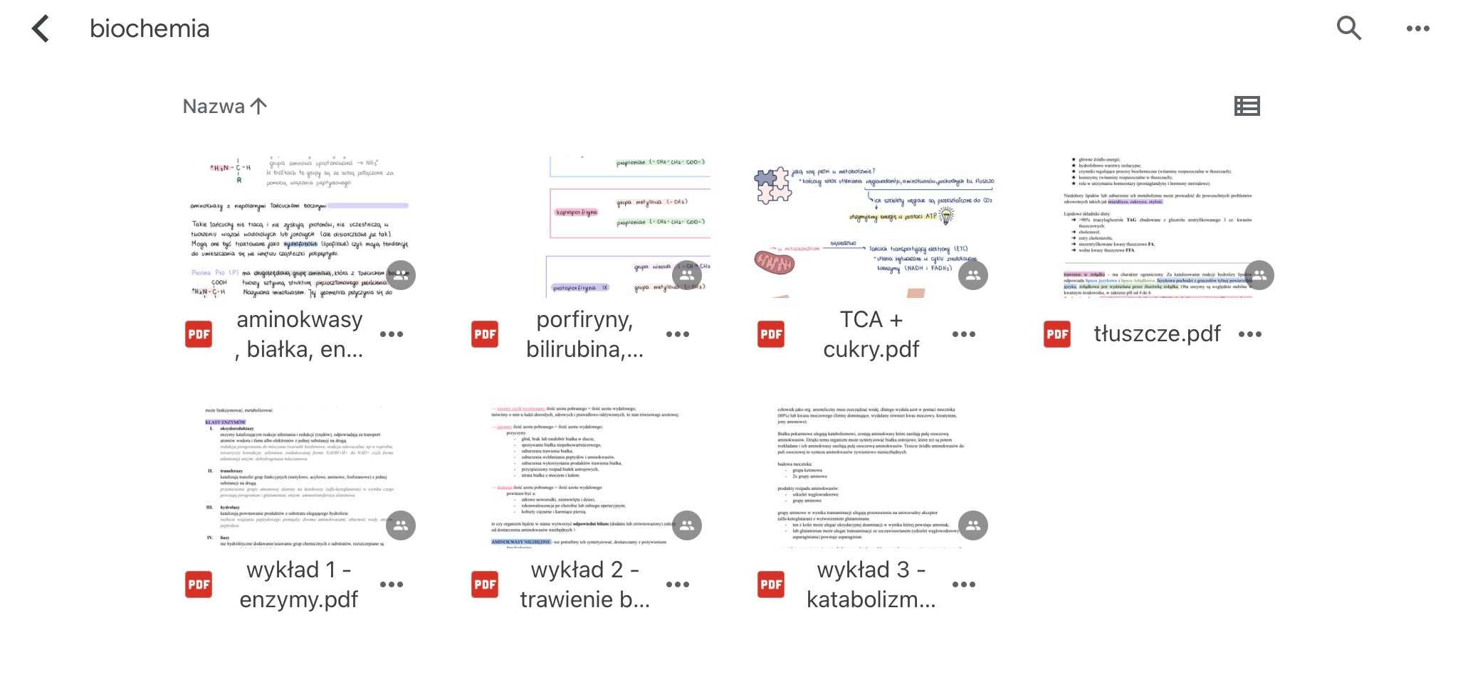 Notatki z biochemii - 2 rok lekarski/lekarsko-dentystyczny PUM