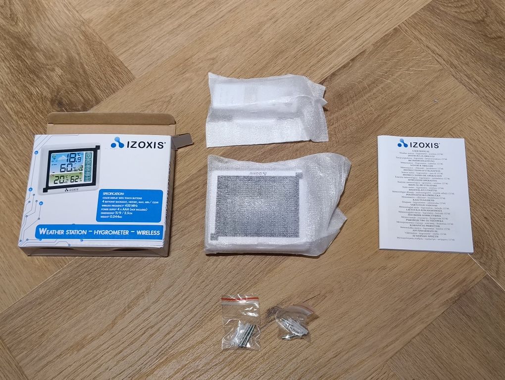 Izoxis Smart Weather - Domowa Stacja Pogody z Czujnikiem Zewnętrznym