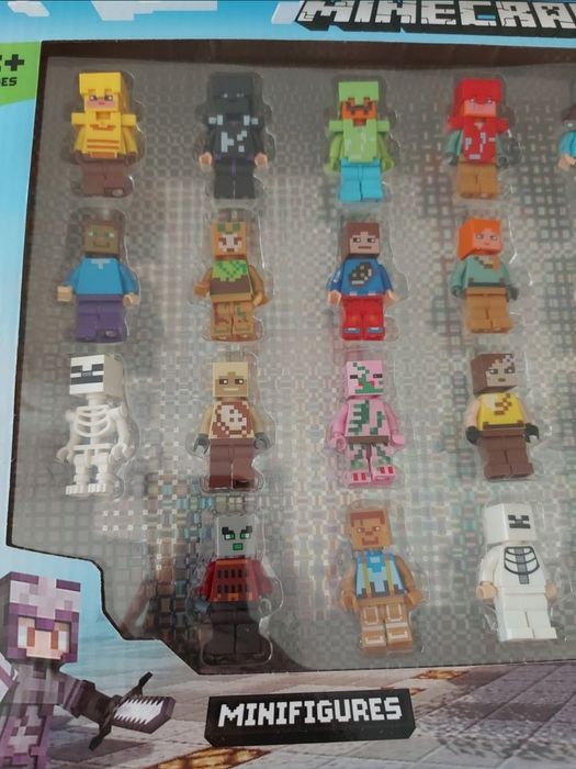 ZESTAW FIGUREK MINECRAFT XXL 24 szt Ludziki Klocki Pasują do LEGO
